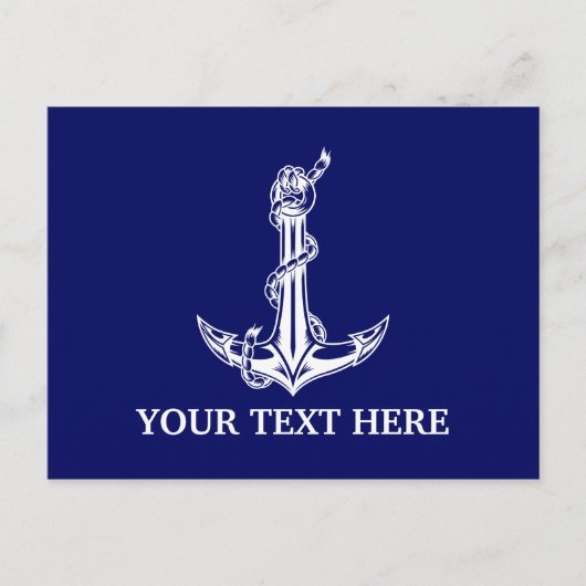 ヴィンテージ航海のいかりロープボート名 ポストカード (正面)