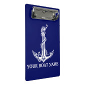 ヴィンテージ航海のいかりロープボート名 ミニクリップボード (アングル)