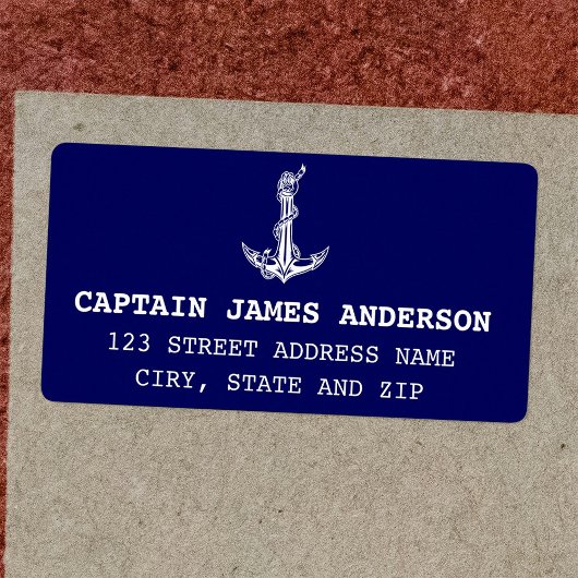 ヴィンテージ航海のいかりロープボート名 ラベル