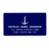 ヴィンテージ航海のいかりロープボート名 ラベル (正面)