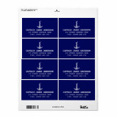 ヴィンテージ航海のいかりロープボート名 ラベル (フルシート)