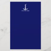 ヴィンテージ航海のいかりロープボート名 便箋 (正面)