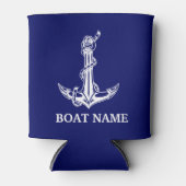 ヴィンテージ航海のいかりロープボート名 缶クーラー (正面)