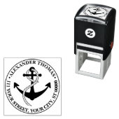 ヴィンテージ航海のいかり出荷名差出人住所 セルフインキングスタンプ (インサイチュ)