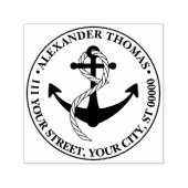 ヴィンテージ航海のいかり出荷名差出人住所 セルフインキングスタンプ (デザイン)