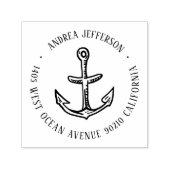 ヴィンテージ航海のいかり名前をカスタムする差出人住所 セルフインキングスタンプ (デザイン)