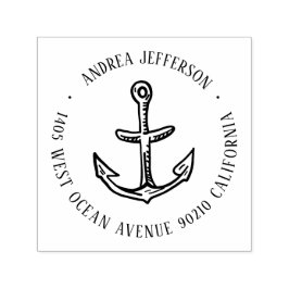 ヴィンテージ航海のいかり名前をカスタムする差出人住所 セルフインキングスタンプ