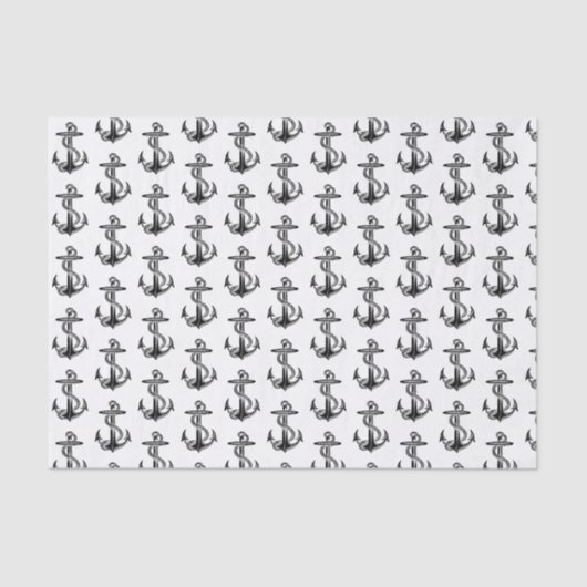 ヴィンテージ航海のいかり名門私立校風の船 薄葉紙 (正面)