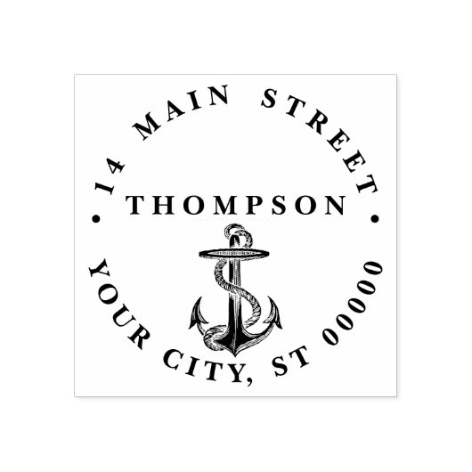 ヴィンテージ航海のいかり船名門私立校風の#2所在地 ラバースタンプ (インプリント)