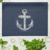 ヴィンテージ航海のいかり キッチンタオル (折り畳み)