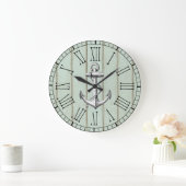 ヴィンテージ航海のいかり ラージ壁時計 (ホーム)