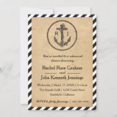 ヴィンテージ航海のいかり – リハーサルディナー招待状 招待状 (正面)