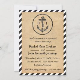 ヴィンテージ航海のいかり – リハーサルディナー招待状 招待状