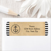 ヴィンテージ航海のいかり-差出人住所ラベル ラベル (インサイチュ)