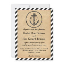 ヴィンテージ航海のいかり-結婚式招待状