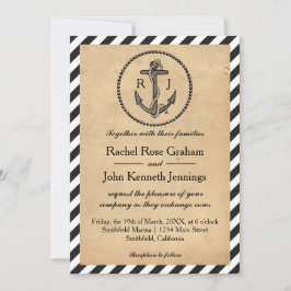 ヴィンテージ航海のいかり-結婚式招待状 招待状
