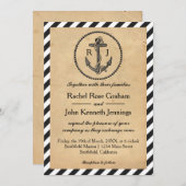 ヴィンテージ航海のいかり-結婚式招待状 招待状 (正面/裏面)