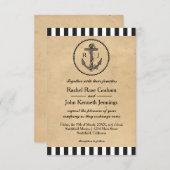 ヴィンテージ航海のいかり- 3x5結婚式招待状 招待状 (正面/裏面)