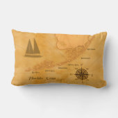 ヴィンテージ航海のなフロリダは地図を調整します ランバークッション (裏面)