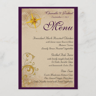 ヴィンテージ航海のなメニューカード メニュー