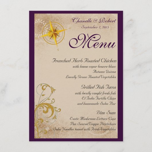 ヴィンテージ航海のなメニューカード メニュー (正面)