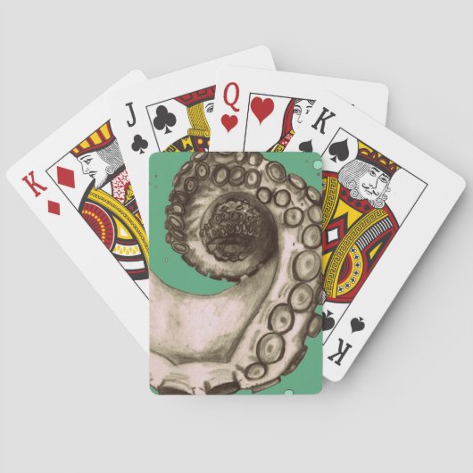 ヴィンテージ航海ののタコ触手 トランプ (裏面)