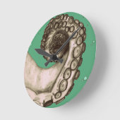 ヴィンテージ航海ののタコ触手 ラウンド壁時計 (傾斜)