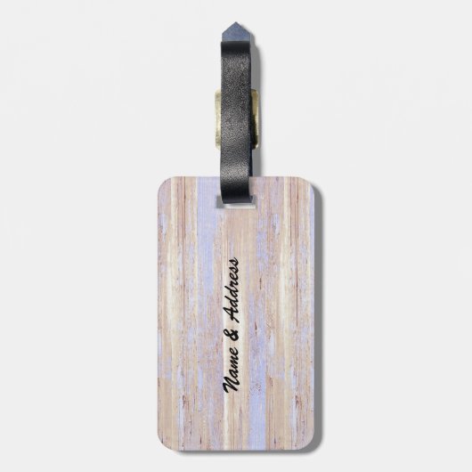 ヴィンテージ航海のの上品ないかり木製パーソナライズされた ラゲッジタグ (裏面縦)