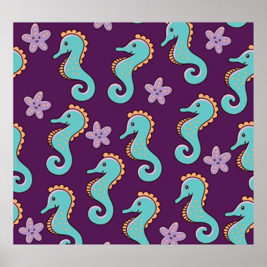 ヴィンテージ航海のの乗馬模様 ポスター (正面)