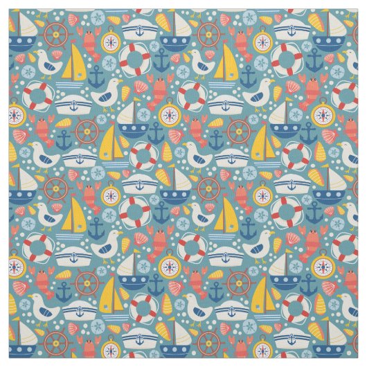 ヴィンテージ航海のの海 ファブリック (見本)