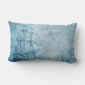 ヴィンテージ航海のインスパイア装飾用クッション ランバークッション (裏面)