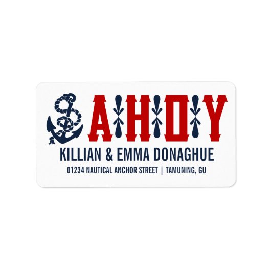 ヴィンテージ航海のウエディングラベル ラベル (正面)