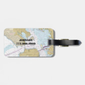 ヴィンテージ航海のグラフサンフランシスコCA ラゲッジタグ (裏面横)