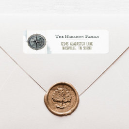 ヴィンテージ航海のコンパス差出人住所 ラベル