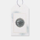 ヴィンテージ航海のコンパ結婚ス ギフトタグ (裏面)