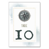 ヴィンテージ航海のコンパ結婚ス テーブルナンバー (裏面)
