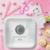 ヴィンテージ航海のコンパ結婚ス ペーパープレート (パーティー)