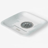 ヴィンテージ航海のコンパ結婚ス ペーパープレート (傾斜あり)