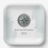 ヴィンテージ航海のコンパ結婚ス ペーパープレート (正面)