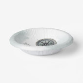 ヴィンテージ航海のコンパ結婚ス ペーパーボウル (傾斜あり)