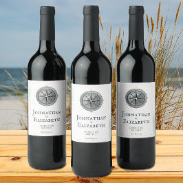 ヴィンテージ航海のコンパ結婚ス ワインラベル