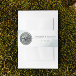 ヴィンテージ航海のコンパ結婚ス 招待状ベリーバンド