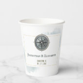 ヴィンテージ航海のコンパ結婚ス 紙コップ (裏面)