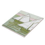 ヴィンテージ航海のシルボーツパステルアートセラミックスタイル タイル (側面)