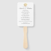 ヴィンテージ航海のシーシェルフォト結婚式 プログラム ハンドファン (正面)