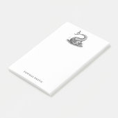 ヴィンテージ航海のシーモンスターフィッシュボートパーソナル ポストイット (アングル)