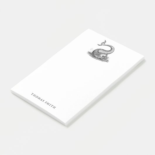 ヴィンテージ航海のシーモンスターフィッシュボートパーソナル ポストイット (アングル)