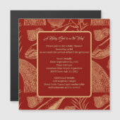 ヴィンテージ航海のジンベイビーシャワー招待状 マグネット招待状 (正面/裏面)