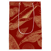 ヴィンテージ航海のジンベイビーシャワー ミディアムペーパーバッグ (裏面)