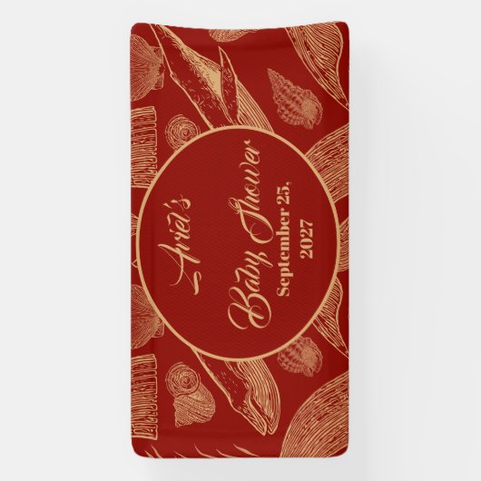 ヴィンテージ航海のジンベイビーシャワー 横断幕 (縦)